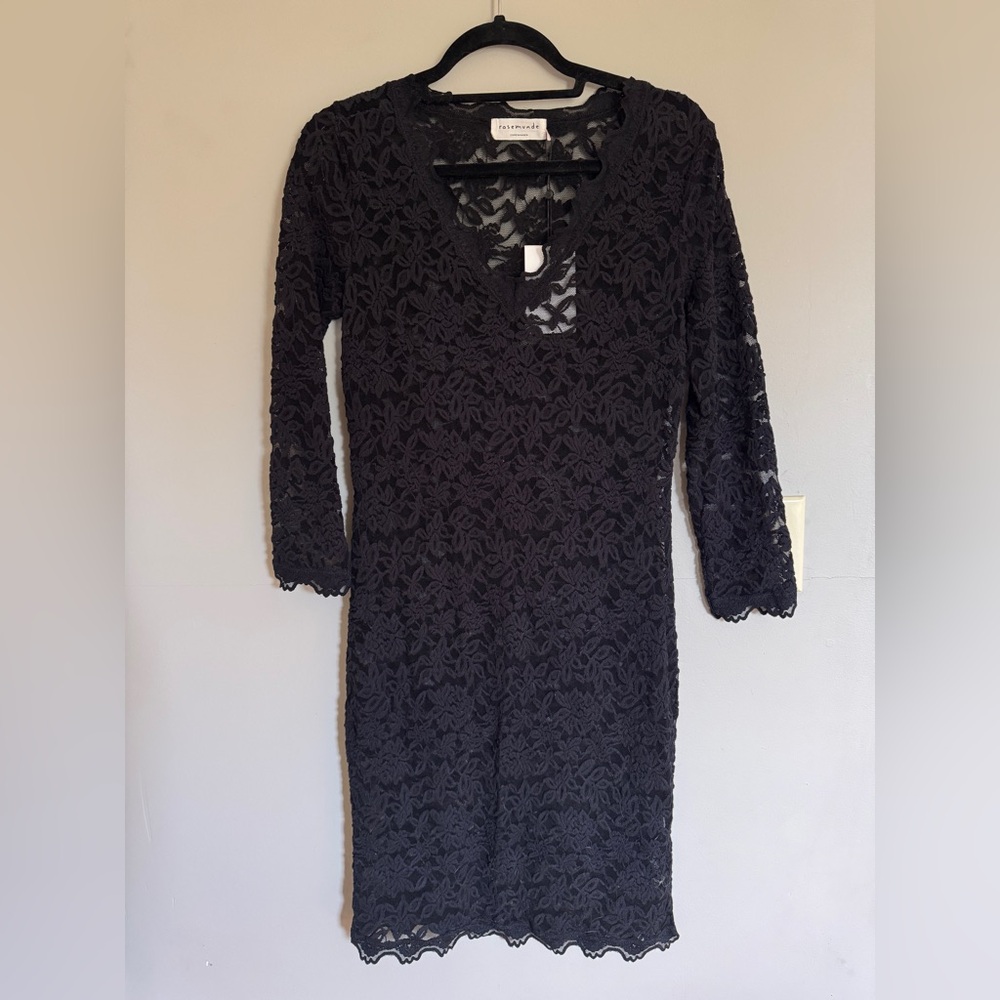 NWT Sheer black lace dress Rosemunde Copenhagen